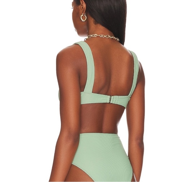 Mint Green Ribbed Bikini Set - Picture 2 of 3